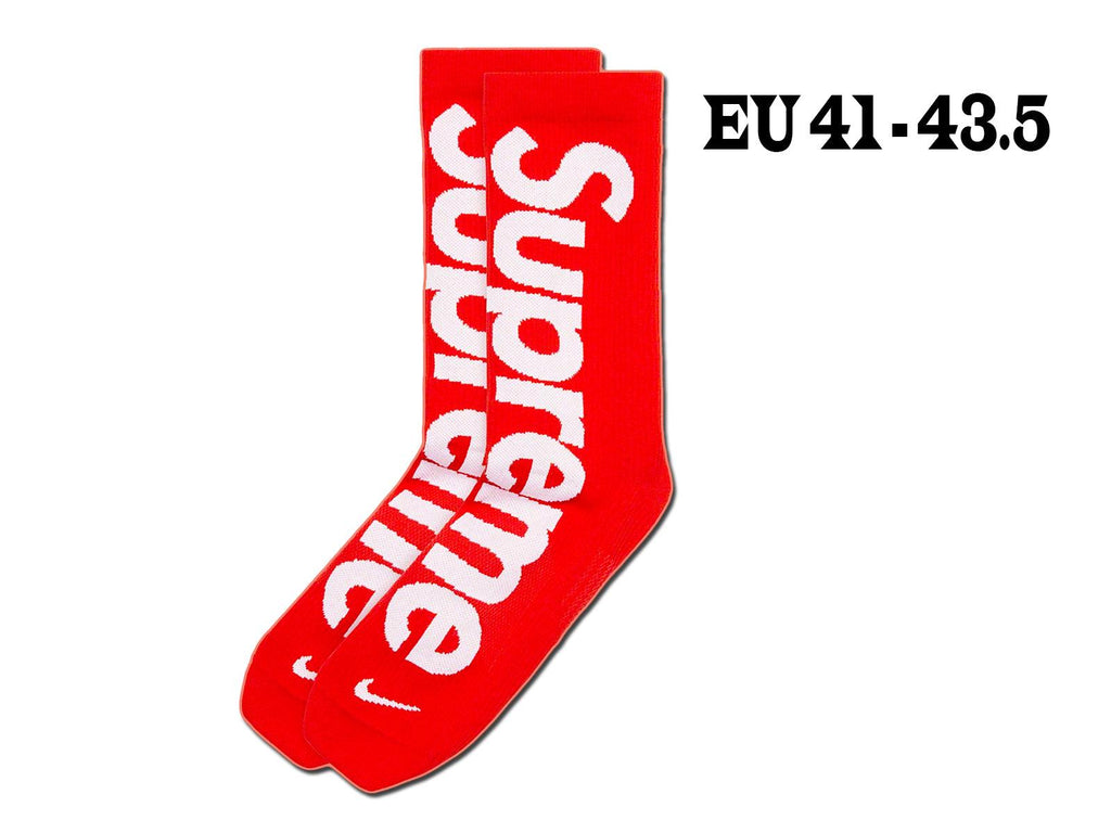 1 Pair of Nike - Supreme Long Red Socks ( Size EU - 43.5 ) – Welderfire