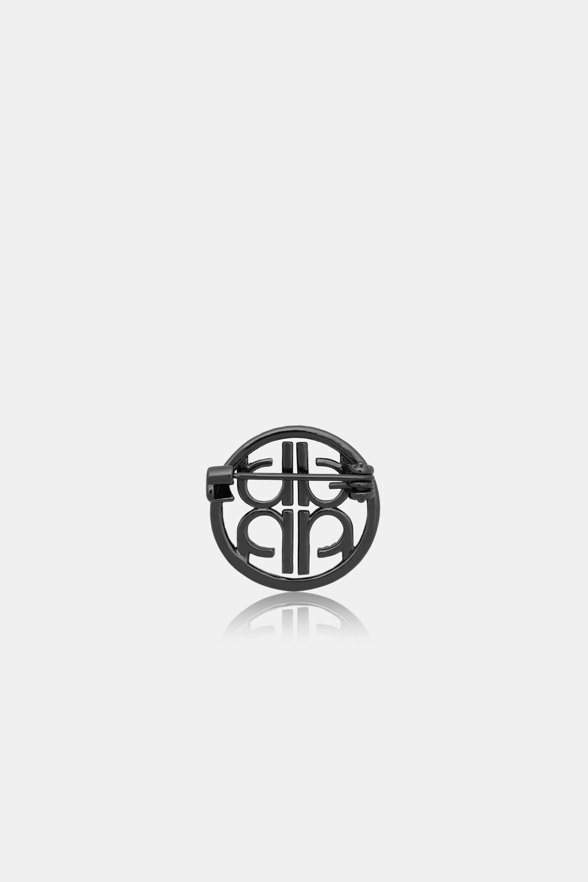 Nadagram Crystal Pin Brooch - Black