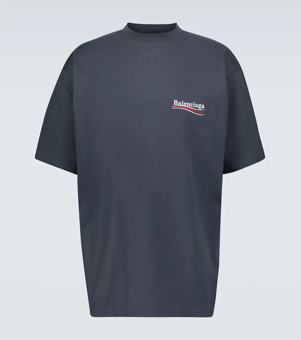 BALENCIAGA College Cotton T-shirt - Black/Red