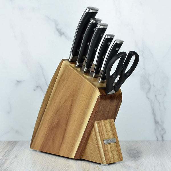 Wusthof 7 piece knife set in acacia block