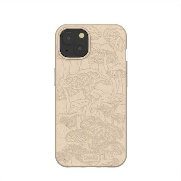 Compostable iphone case with mushroom design