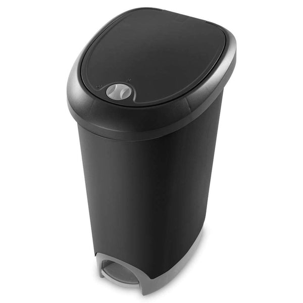 small black trash can