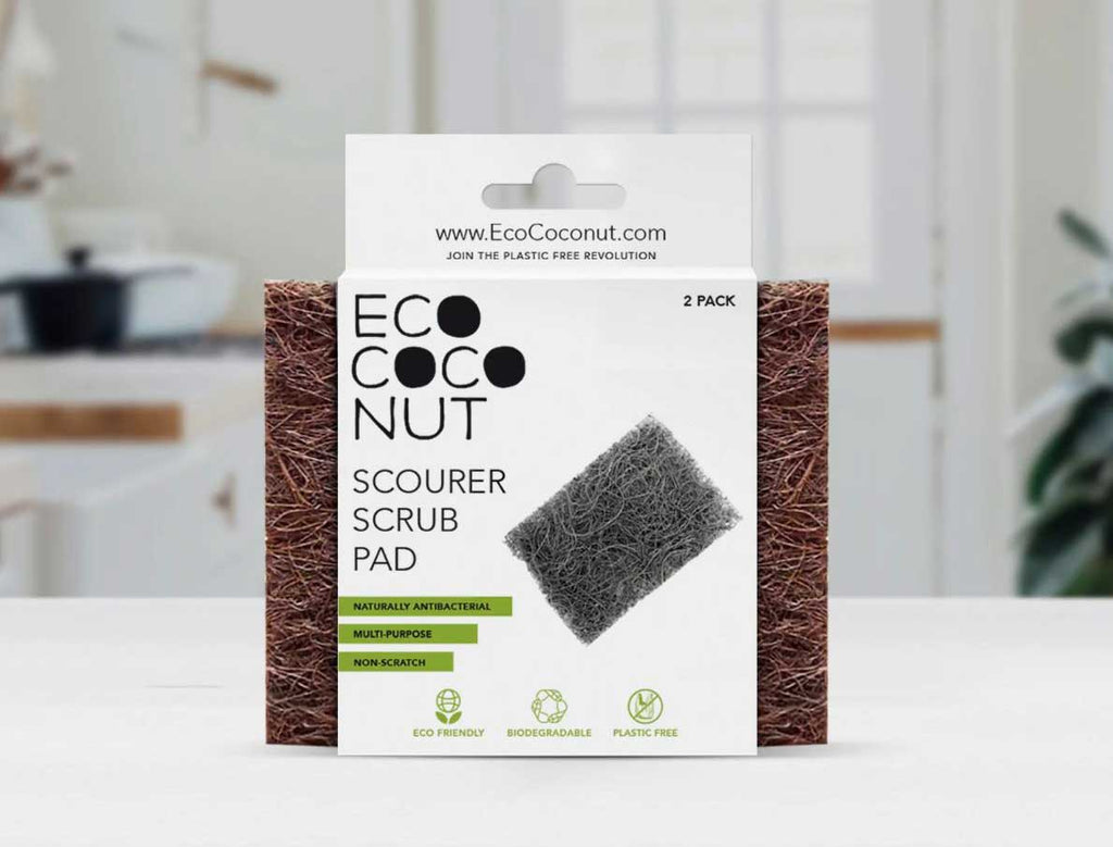 Pack of eco coconut scour scrub pads