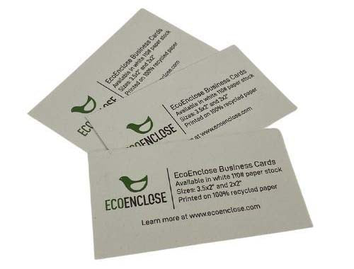 Example of custom business cards made by Eco Enclose