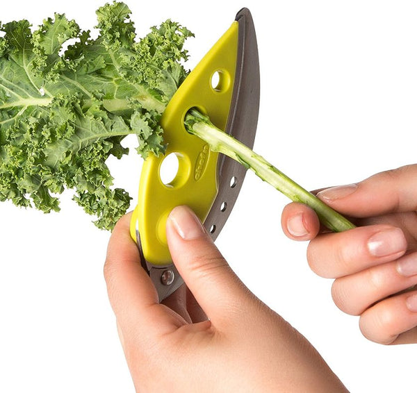 Looseleaf plus stripping kale leaves