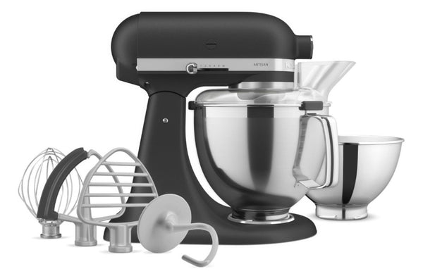 Product image of a matte black premium stand mixer