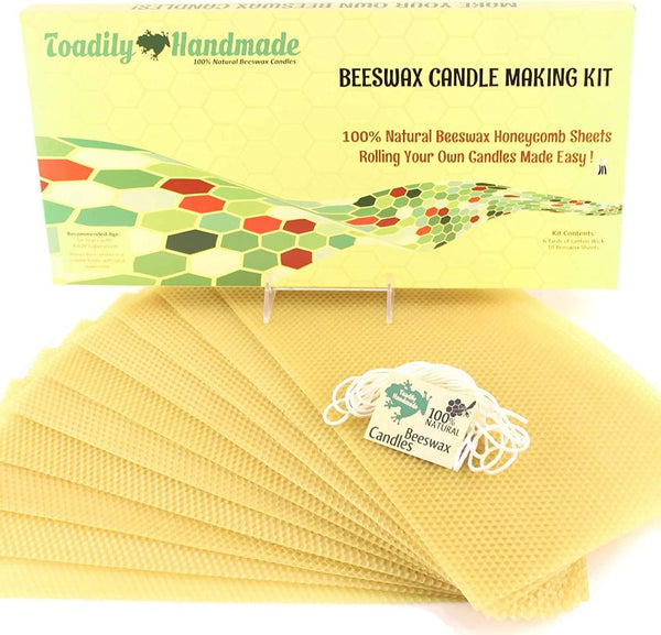 Candle making kit with pure beeswax honeycomb