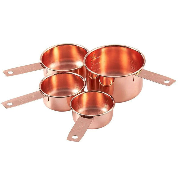 Copper plated measure cups