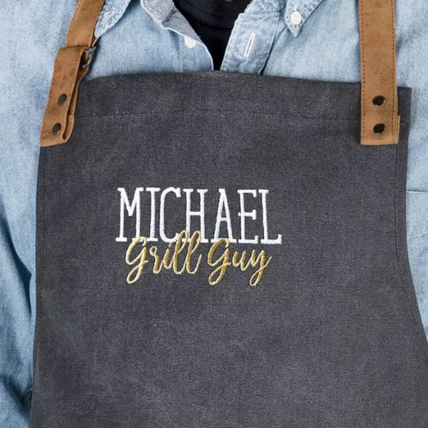 Personalized apron for grill chefs