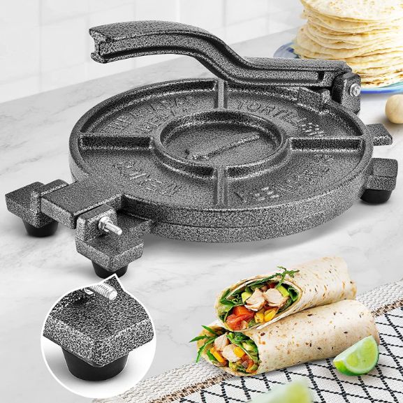 silver tortilla press