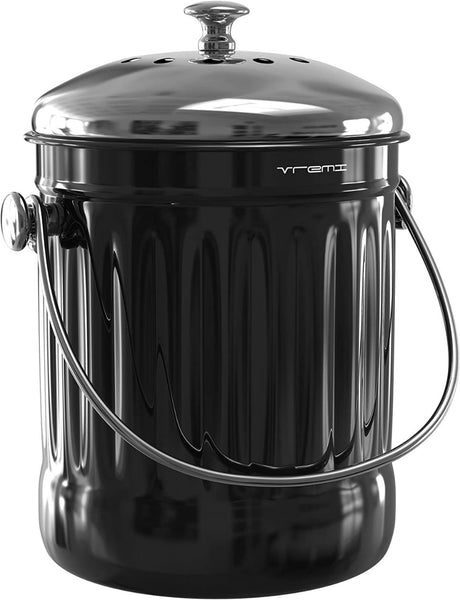 black food waste bucket