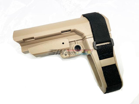 SBA3 Style Stabilizing Brace Stock For M4 Series BK, Airsoftdepot