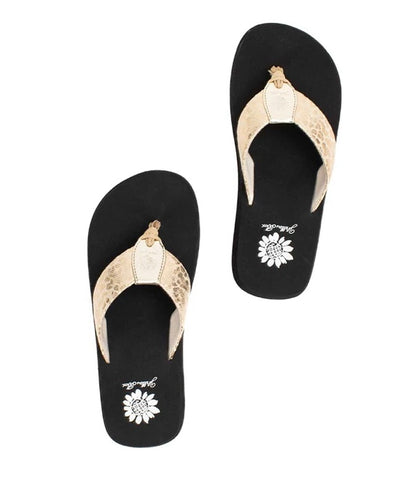 Denim Foseta Yellow Box Flip Flops – shopsouthernsunshine