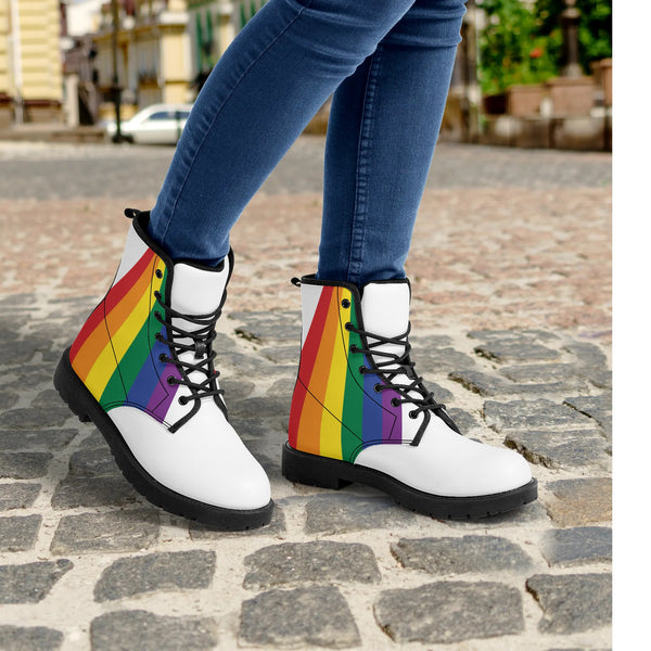 Rainbow LGBT Pride Combat Boots