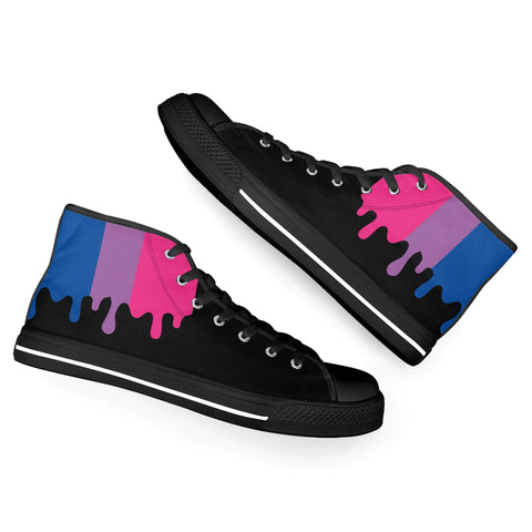bisexual pride sneaker laying flat