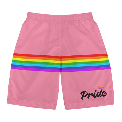 pink rainbow pride shorts