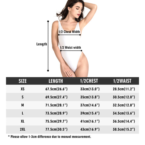 rainbow Pride bikini size chart