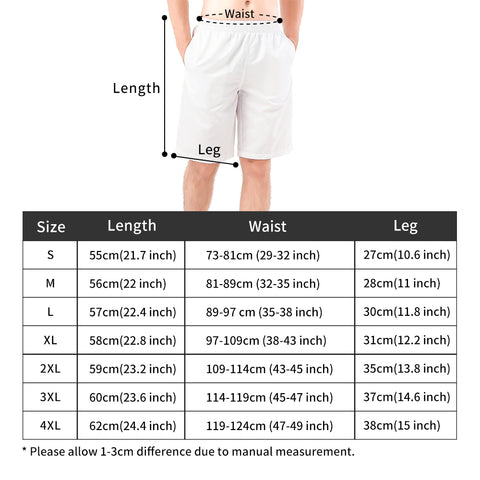 Trans pride shorts size chart