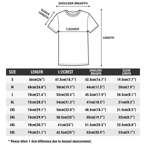 Bisexual Pride Shirt Size Chart