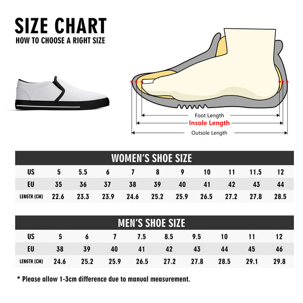 LGBT Pride Sneaker Size Chart