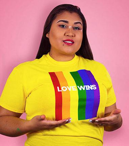 yellow love wins shirt