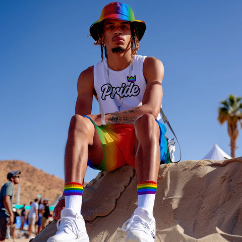 lgbt pride outfit with pride tank top