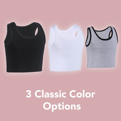 grey black and white chest binder color options