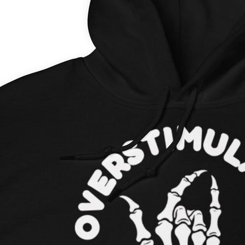 Overstimulated Bisexual Club Hoodie Close Up