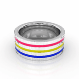 Flat spinning pans pride ring