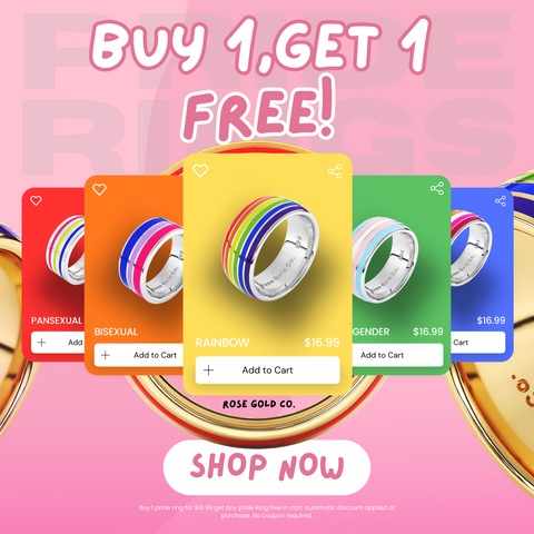 buy one get one free lgbt pride rings banner