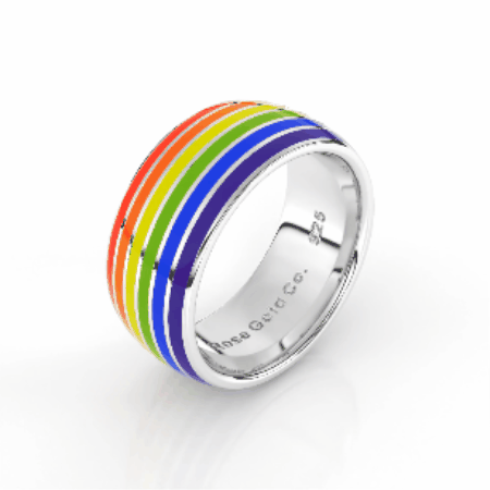 rotating rainbow lgbt pride ring