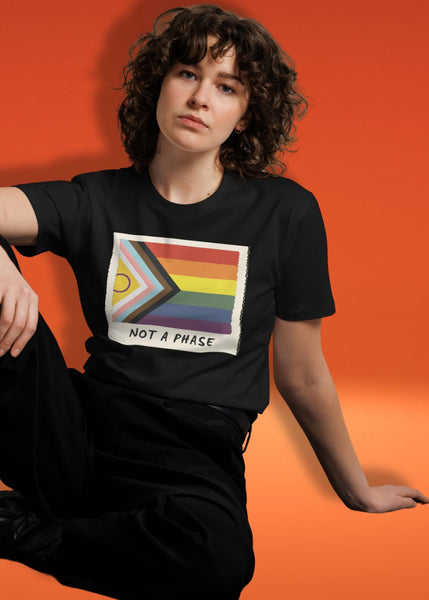 progress pride flag t shirt no a phase gay pride
