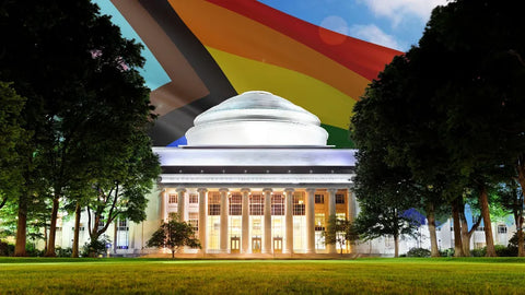 MIT Campus with Rainbow Flag