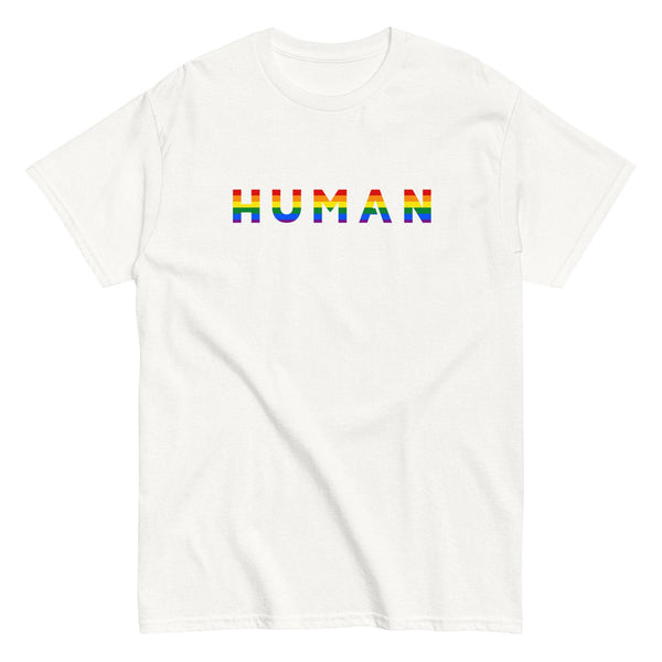 Human rainbow lgbt gay pride T shirt