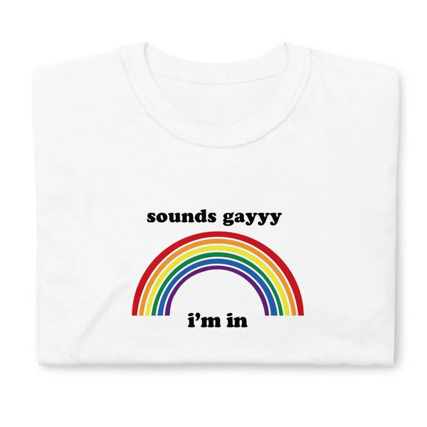 Sounds Gayyy I'm in lgbt pride shirt