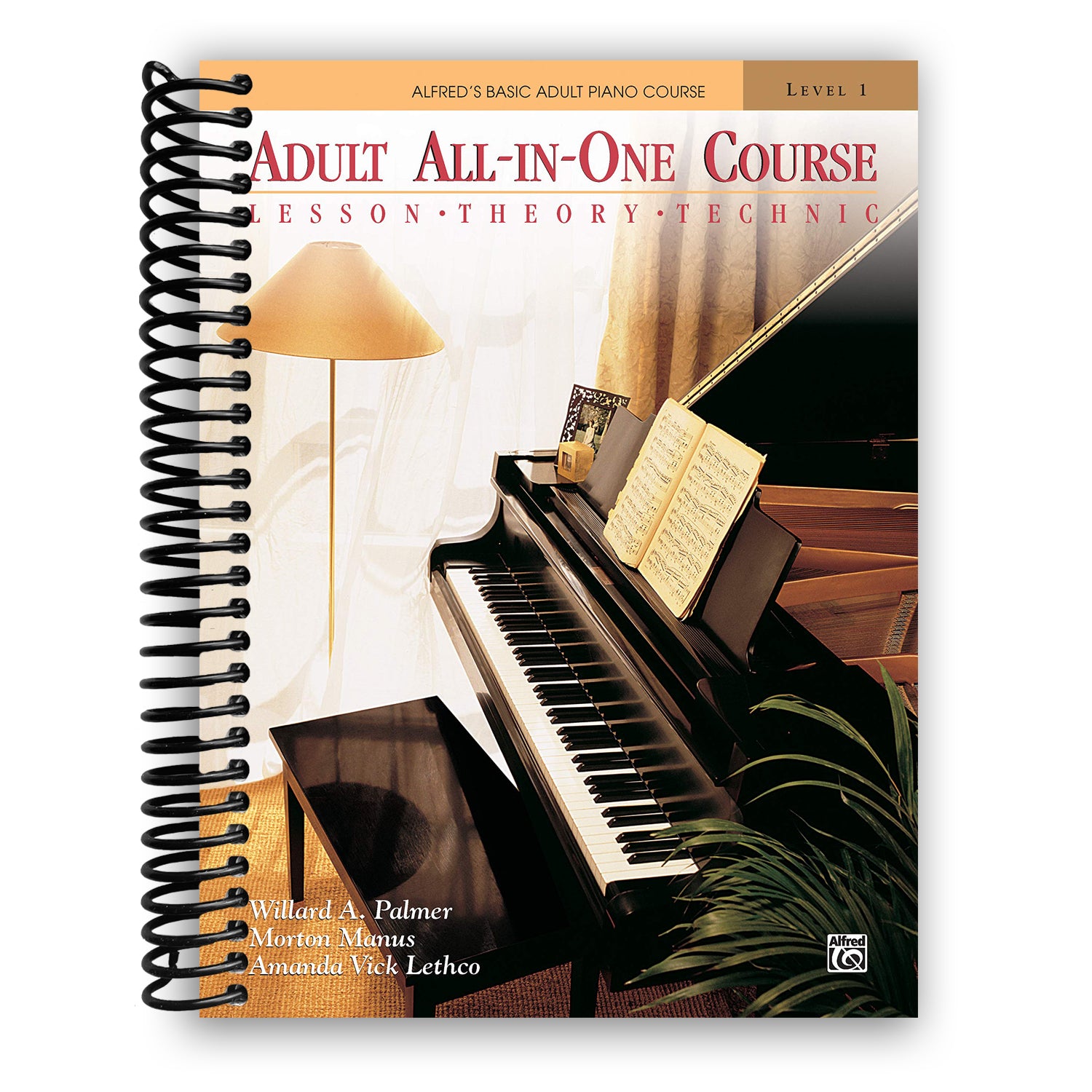 Alfred's Basic Adult All-In-One Piano Course : Lesson, Theory, Technic (Spiral Bound) - Lay it Flat Publishing Group product image