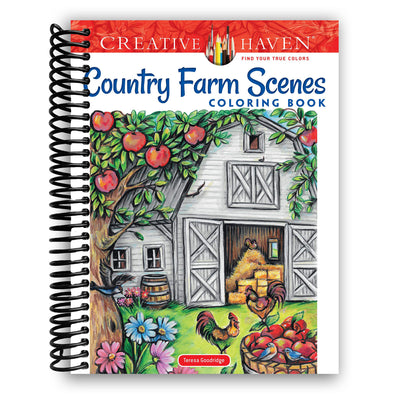 Creative Haven Country Farm Scenes Coloring Book: Relax & Find Your True  Colors (Spiral Bound), Lay it Flat Publishing Group