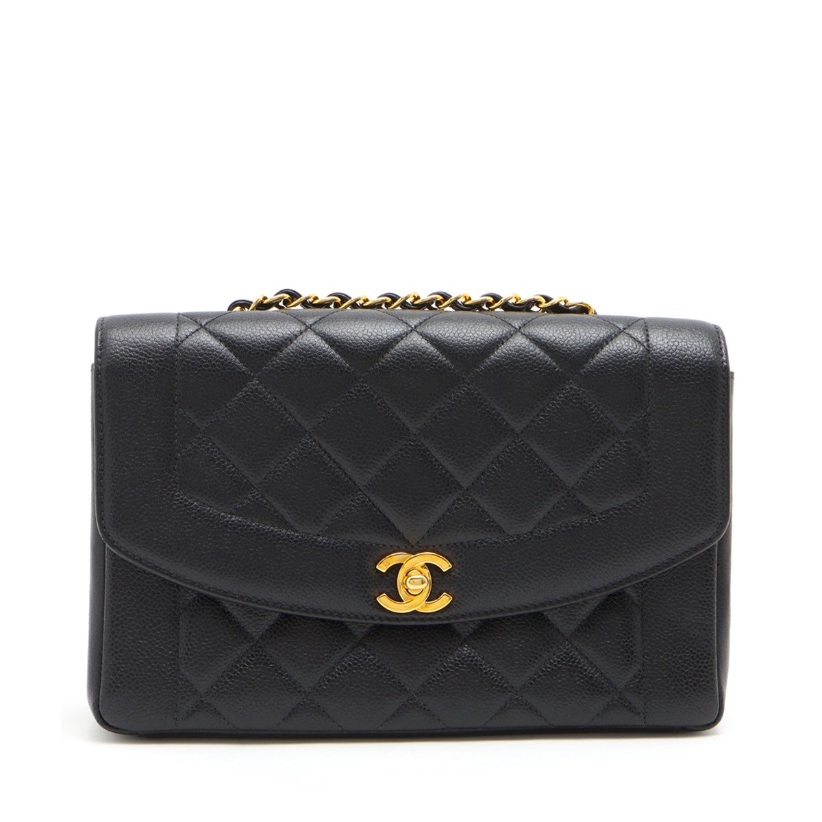 Chanel Matelasse Lambskin Single flap Double chain bag Icon Coco