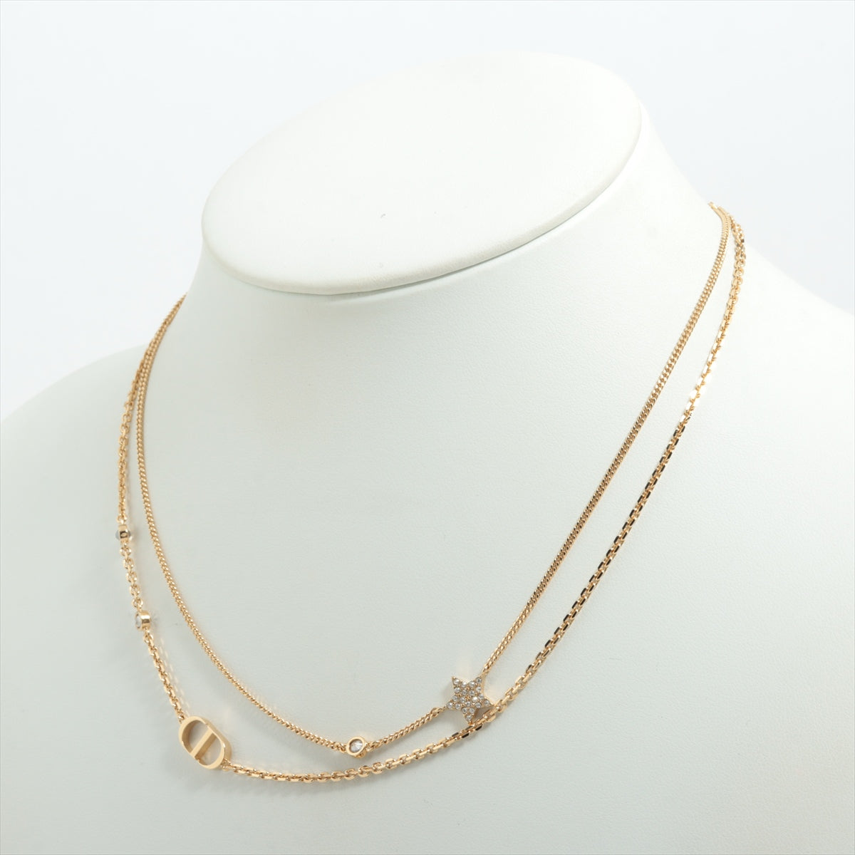 Silver zircon cd necklace