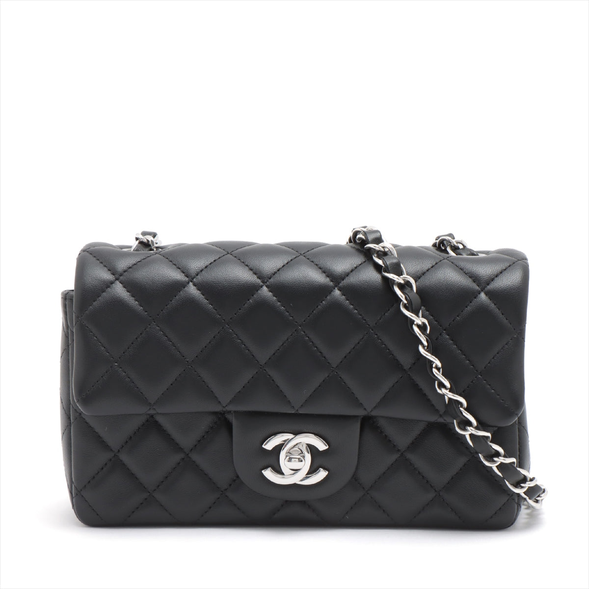 CHANEL Caviar Chain Shoulder Bag Shopping Tote Black Quilted Purse L29 –  hannari-shop