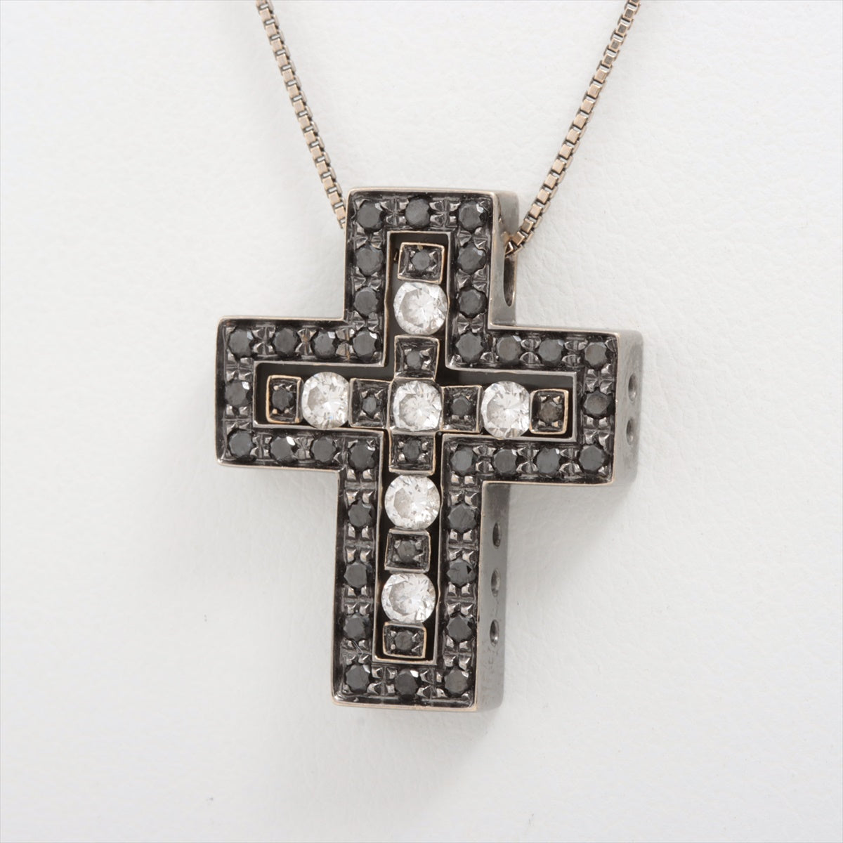 SJX Cross diamond Necklace top 750(YG) 1.4g 0.12 6ZC0025｜id027834