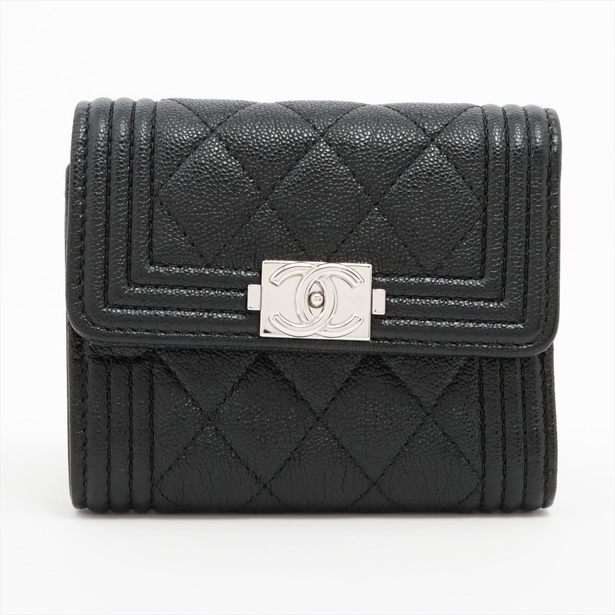 Chanel boy 2025 black silver