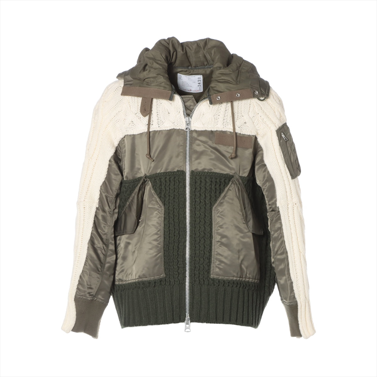 Sacai 22SS Cotton & nylon Blouson 2 Ladies' Khaki 22-06062 Short