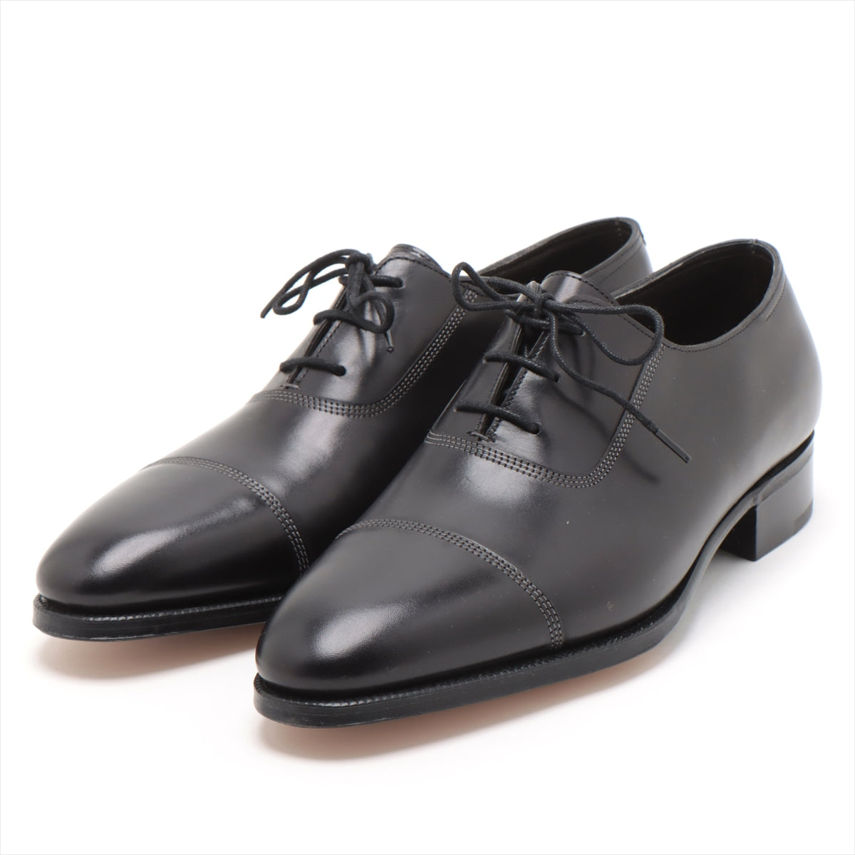 John Lobb Leather Leather shoes 8 Men's Black Comes with genuine