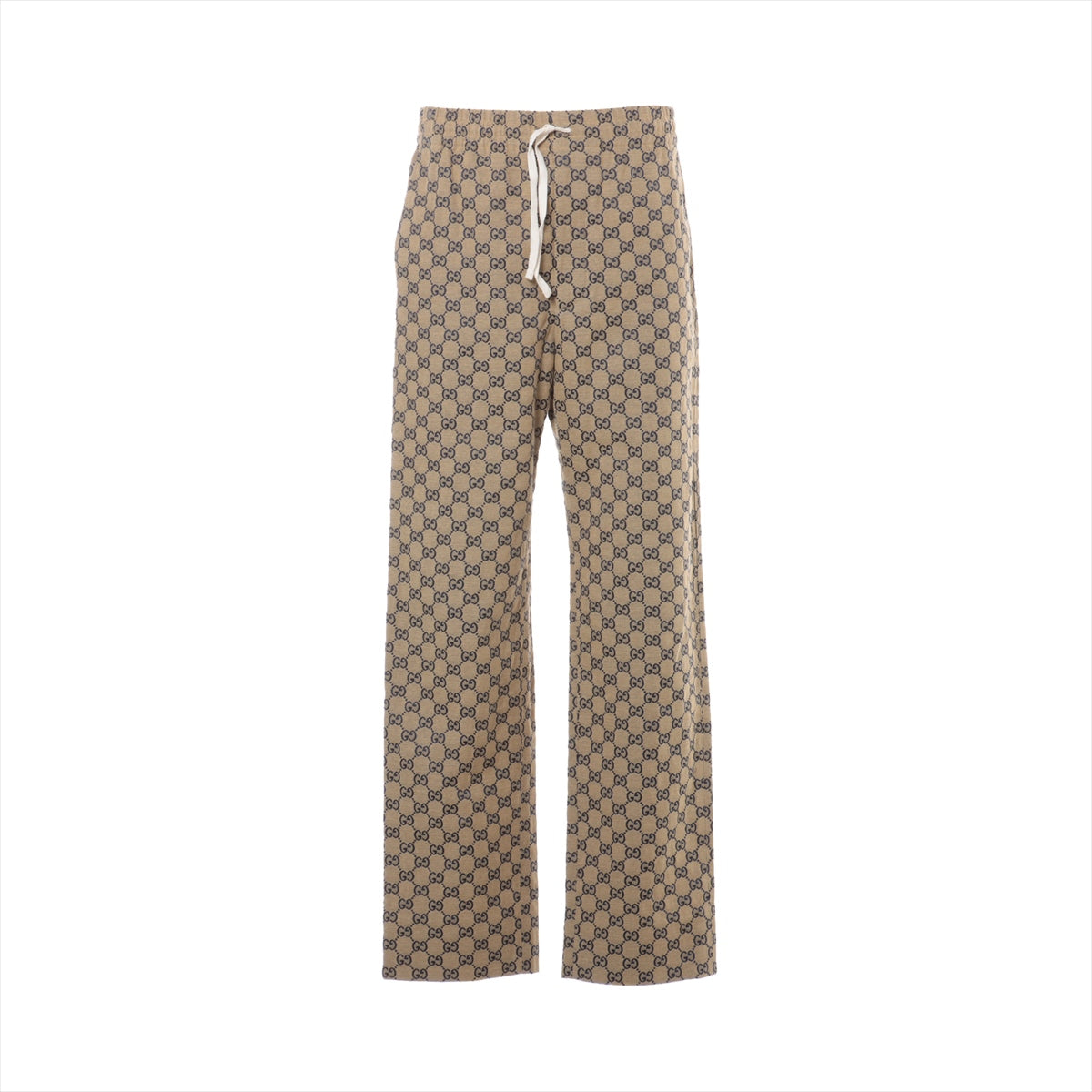 GG cotton-blend wide-leg pants in brown - Gucci