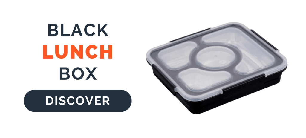 Black Compartmentalized Lunch Box