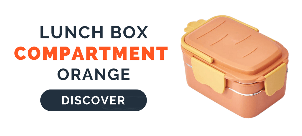 Lunch Box Compartmented Orange