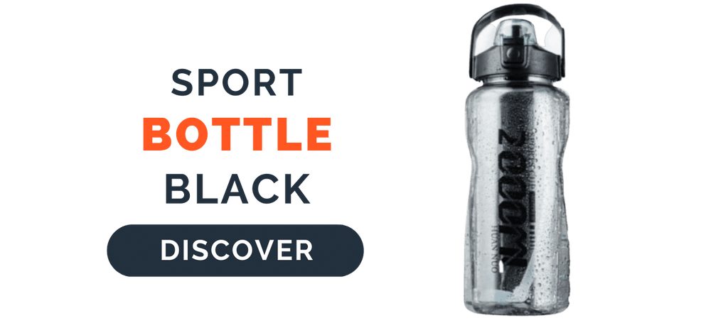 Transparent Sport Bottle Black 2L