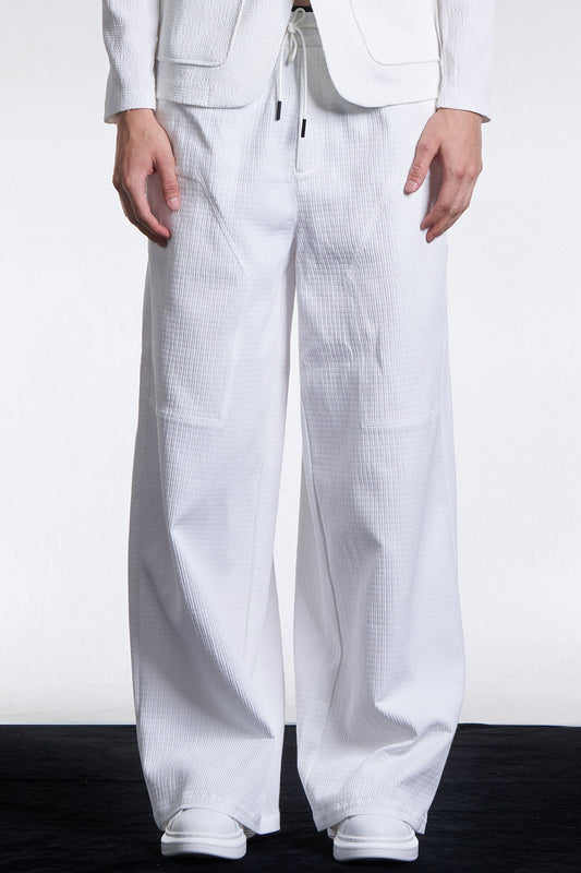 Striped Textured Fitted Pants – HARRISON WONG