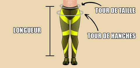 Guide des tailles : legging anti cellulite gym